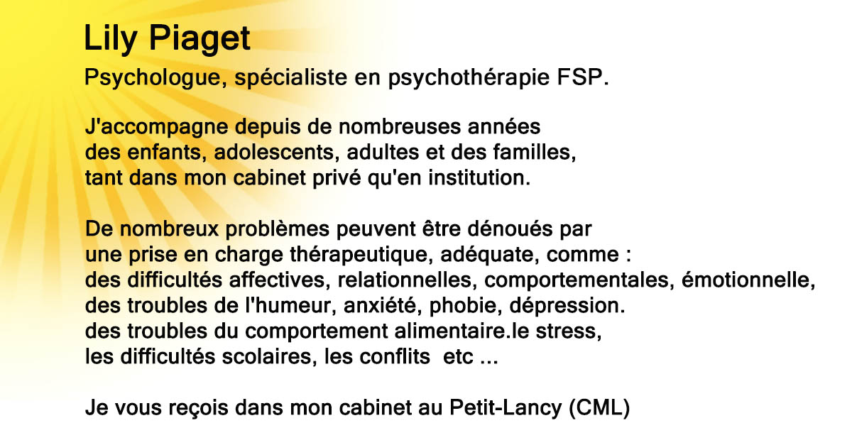 Lily Piaget psychoth rapeute FSP son parcours